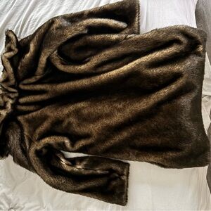 Pamela McCoy Chocolate Faux Fur Jacket